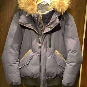 Mackage Mens Bomber Jacket Bomber Jacket Blue size 38 US M